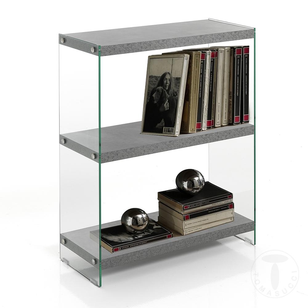 Tomasucci Libreria 3 Ripiani NANCY 70 CEMENT