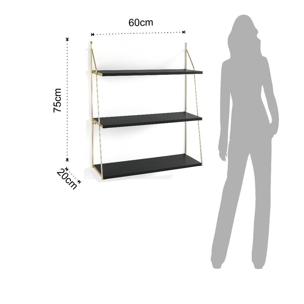 Tomasucci Mensola Da Parete FAST BIG BLACK