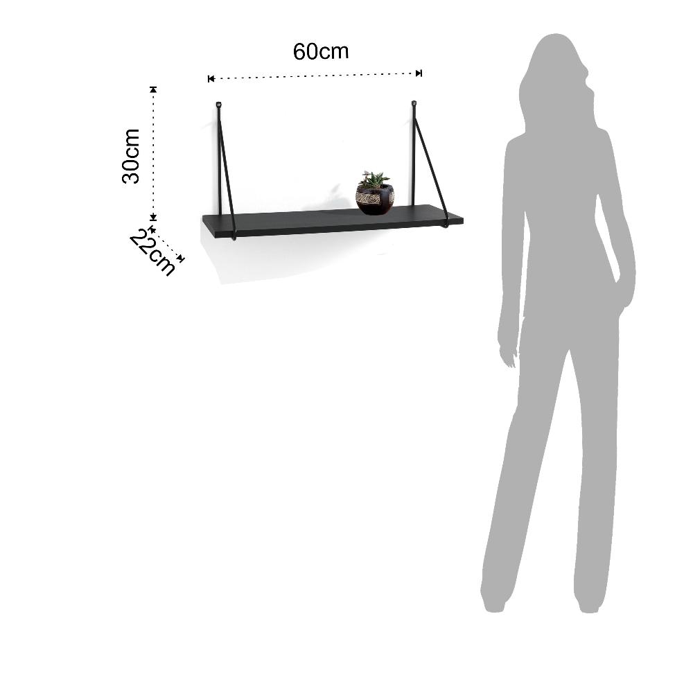 Tomasucci Mensola Da Parete FAST BLACK