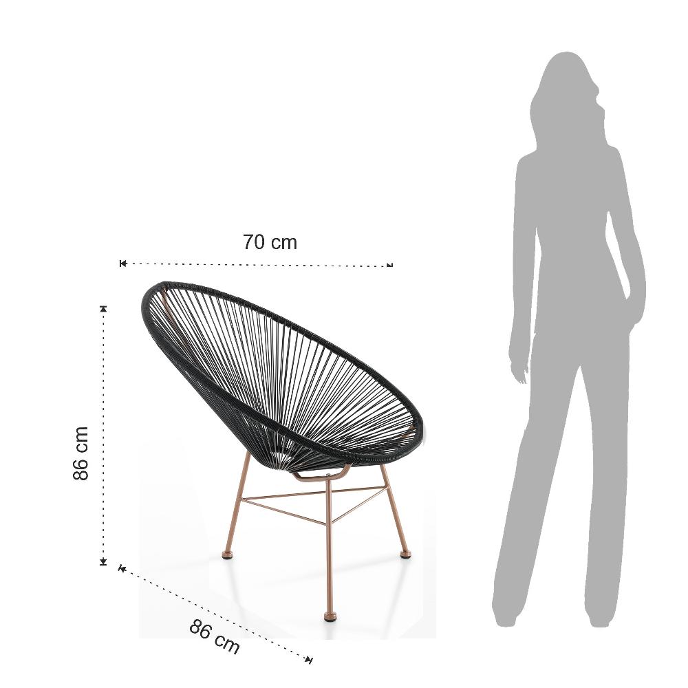 Tomasucci Poltrona Da Interno / Esterno NUMANA BLACK