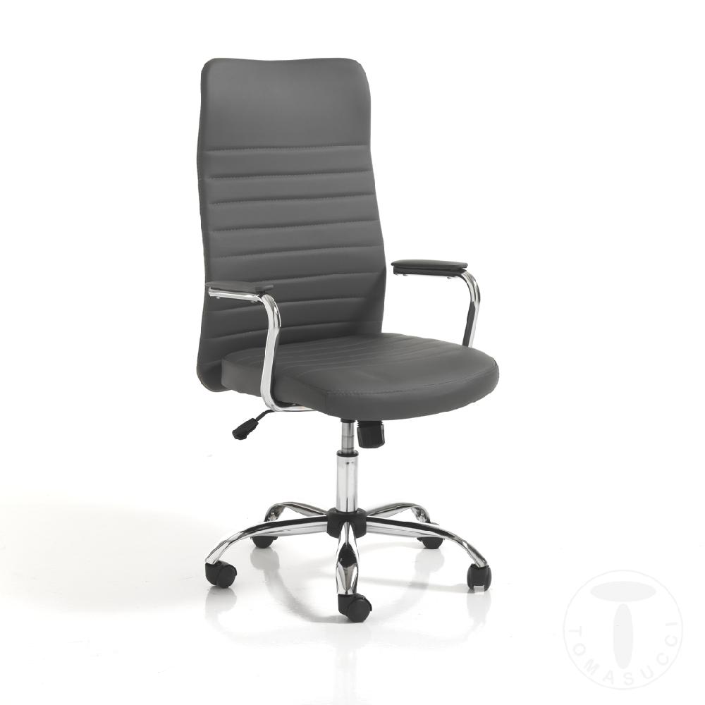 Tomasucci poltrona da ufficio TYLER HIGH GREY