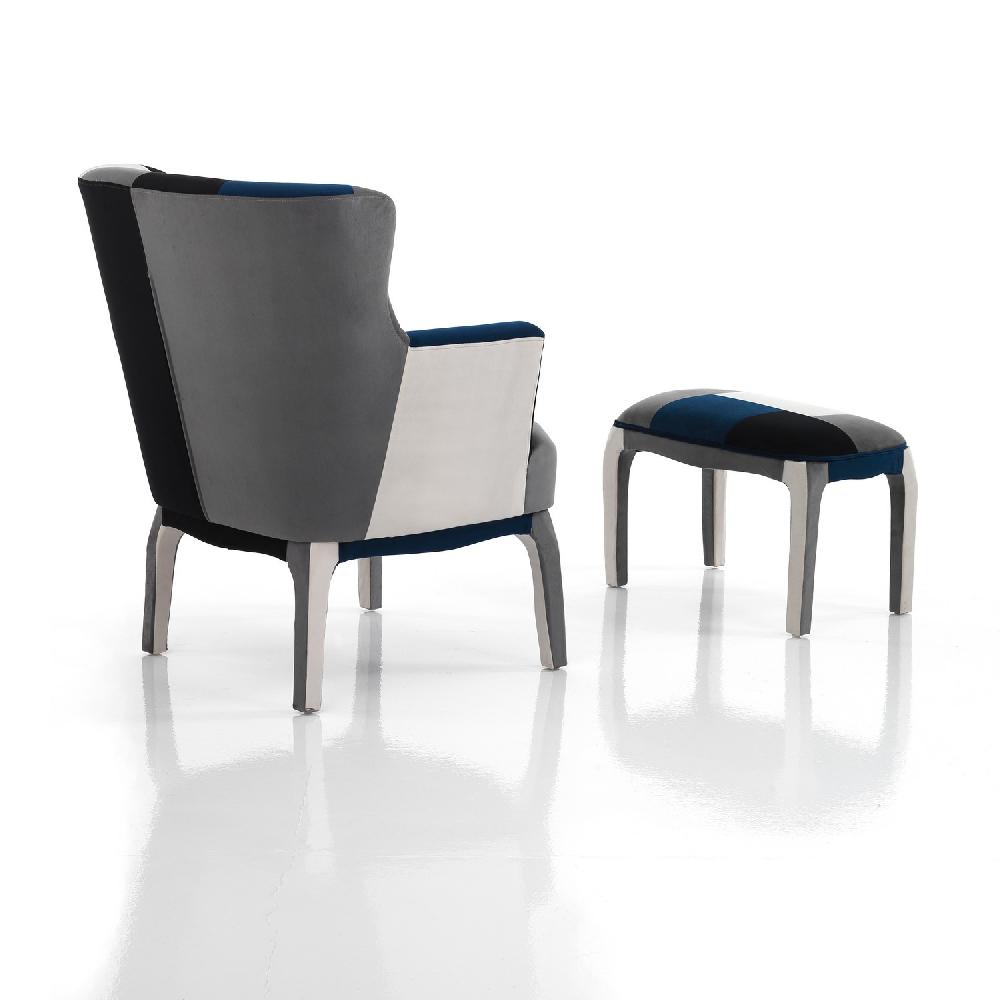 Tomasucci Poltrona + Pouf KALEIDOS-E BLUE