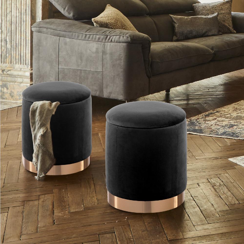 Tomasucci POUF CON.RE "DIDO POWDER BLACK"