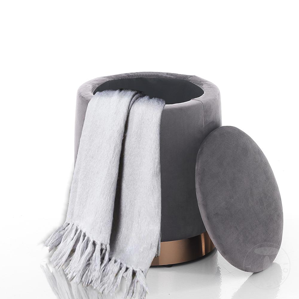 Tomasucci Pouf Imbottito Contenitore DIDO GREY