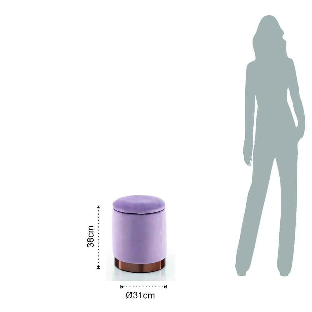 Tomasucci Pouf Imbottito Contenitore DIDO PINK