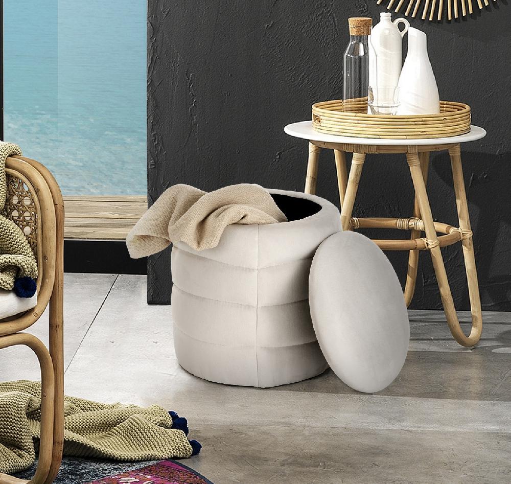 Tomasucci Pouf Imbottito Contenitore GUM WHITE