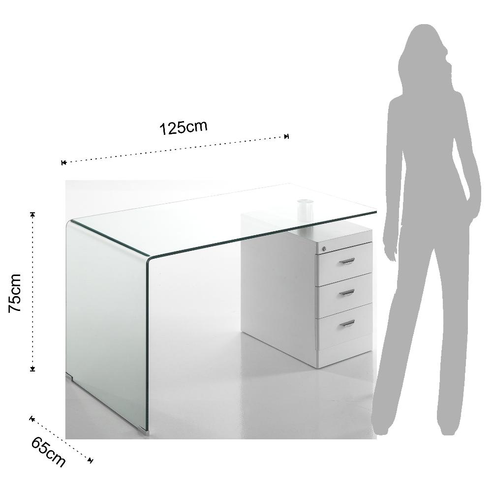 Tomasucci Scrivania In Vetro Curvato BOW