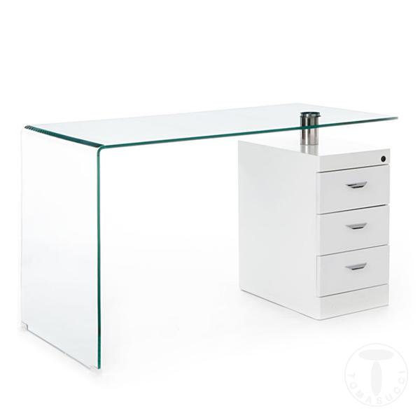 Tomasucci scrivania in vetro curvato BOW