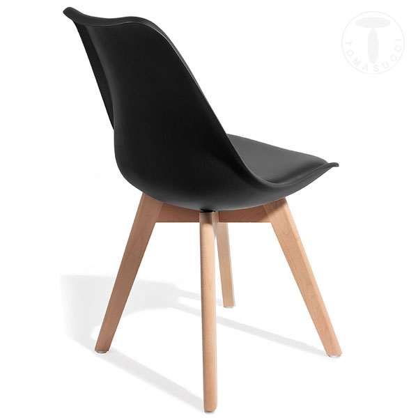 Tomasucci Sedia KIKI EVO WOOD - BLACK