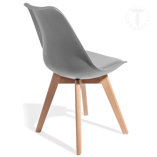 Tomasucci Sedia KIKI EVO WOOD - GREY