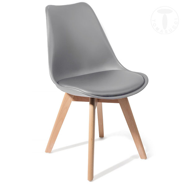 Tomasucci sedia KIKI EVO WOOD - GREY
