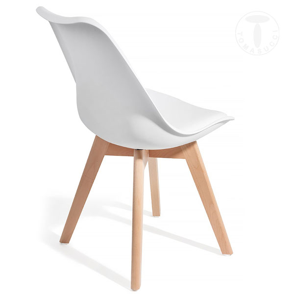 Tomasucci Sedia KIKI EVO WOOD - WHITE
