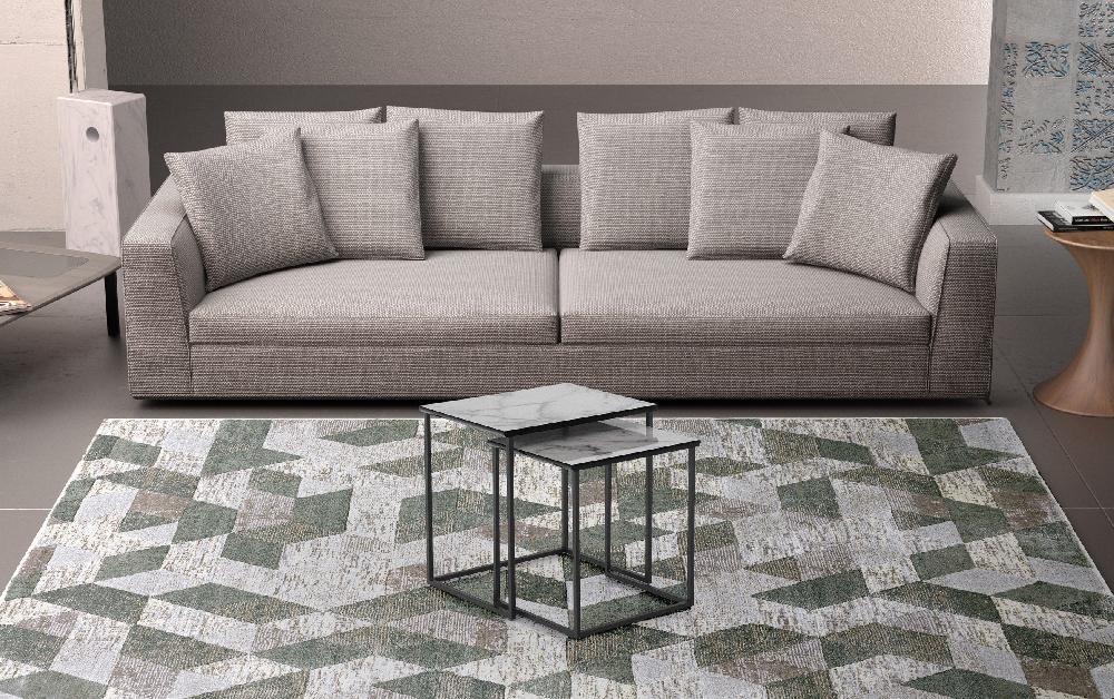 Tomasucci Set 2 Tavolini THIN WHITE MARBLE