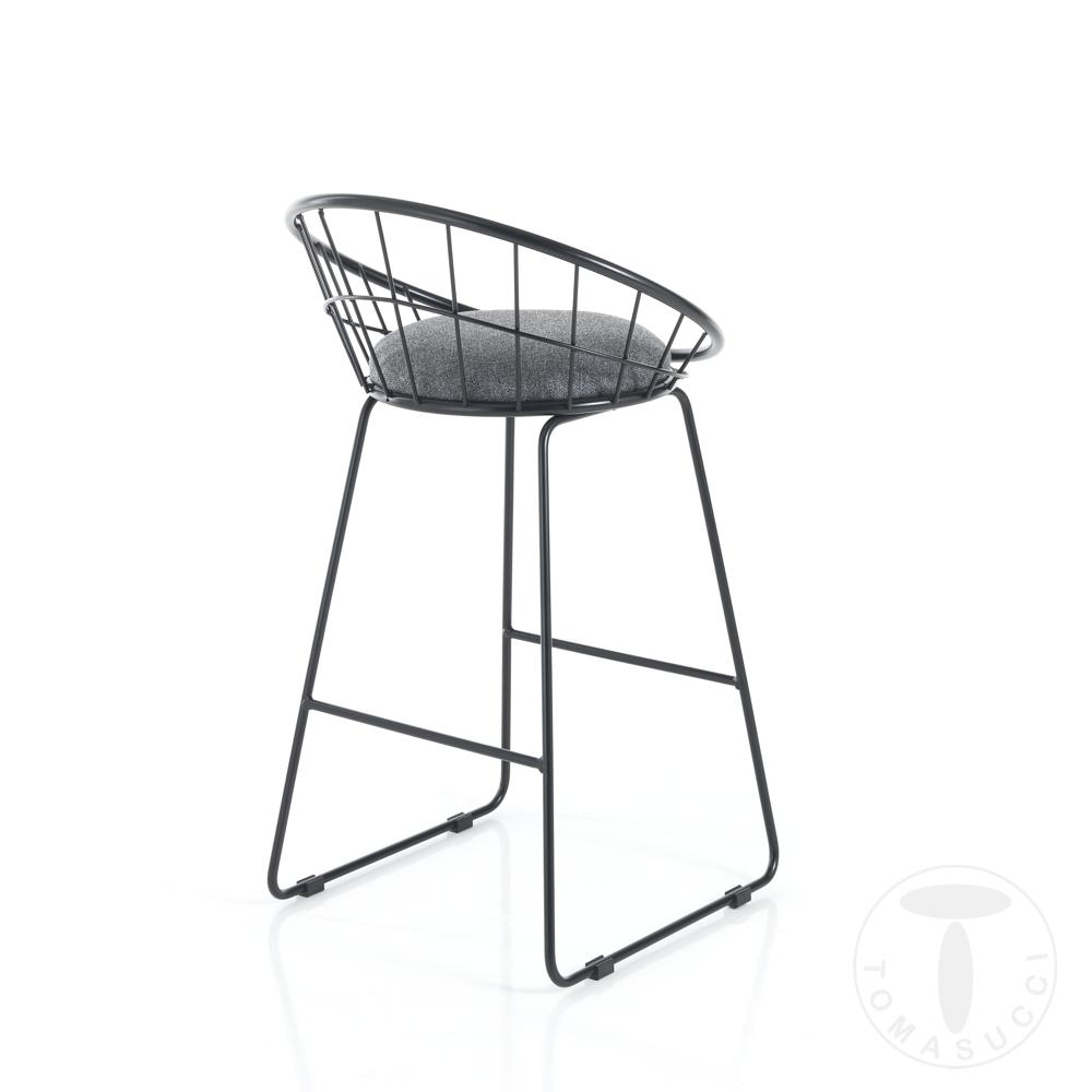 Tomasucci Sgabello Imbottito AZA BLACK