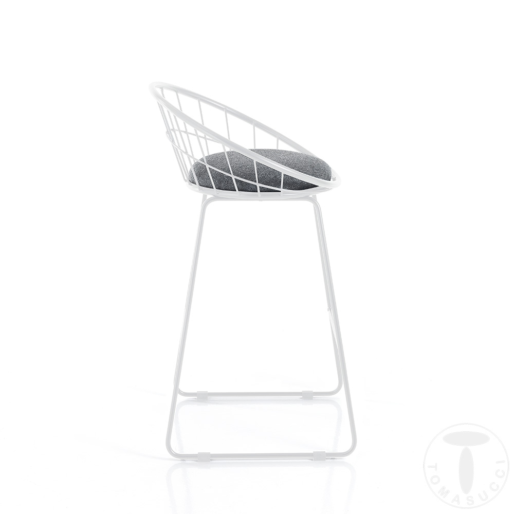 Tomasucci Sgabello Imbottito AZA WHITE