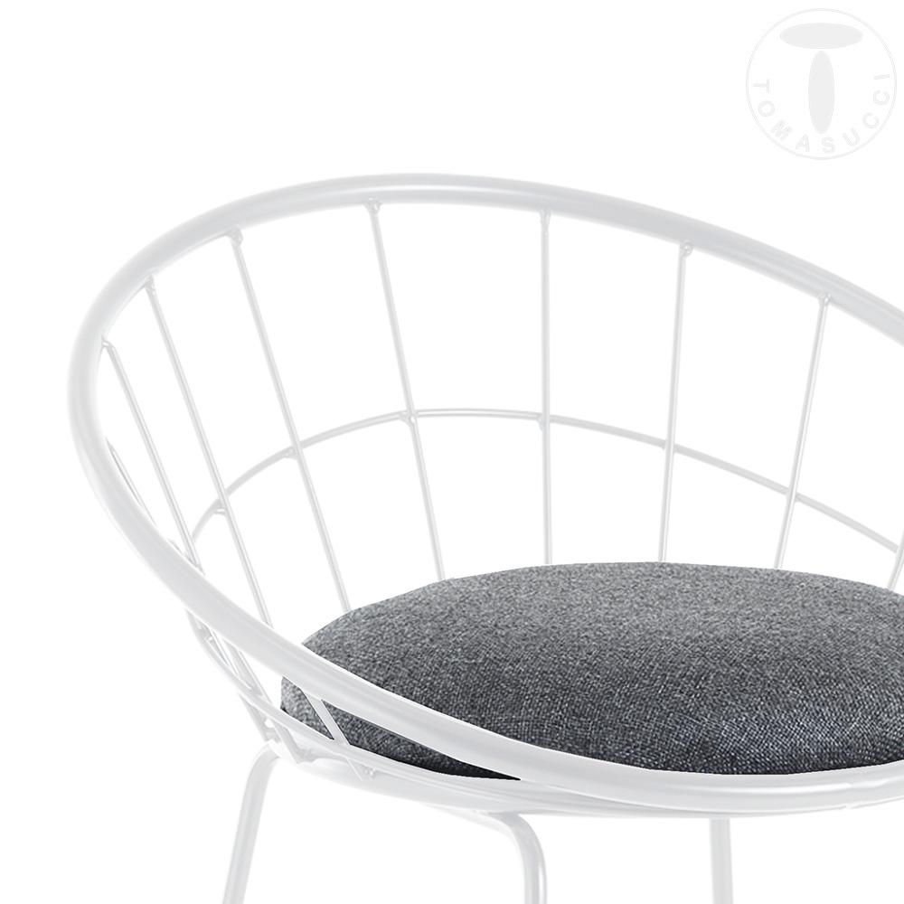 Tomasucci Sgabello Imbottito AZA WHITE