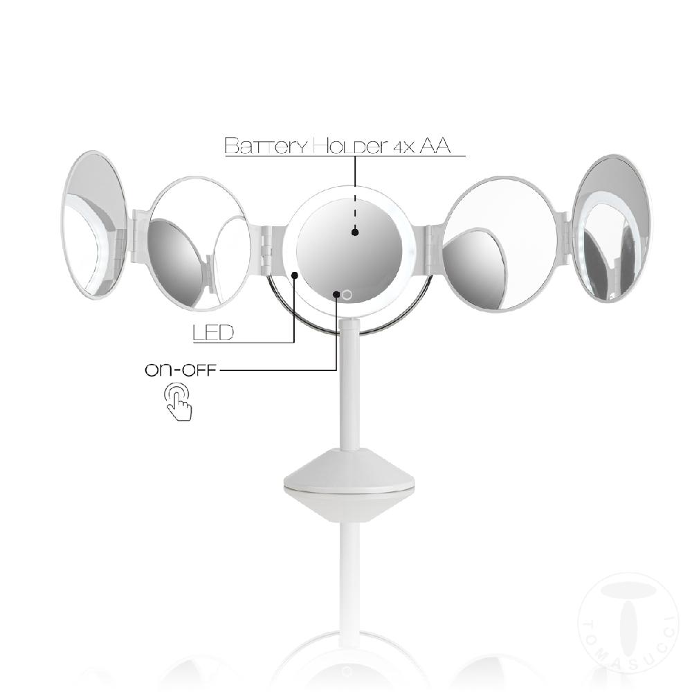 Tomasucci Specchio Da Tavolo Con Led PENTA
