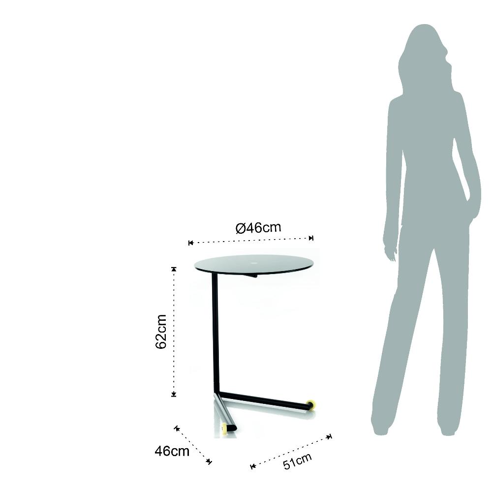 Tomasucci Tavolino Con Ruote HARDY BLACK