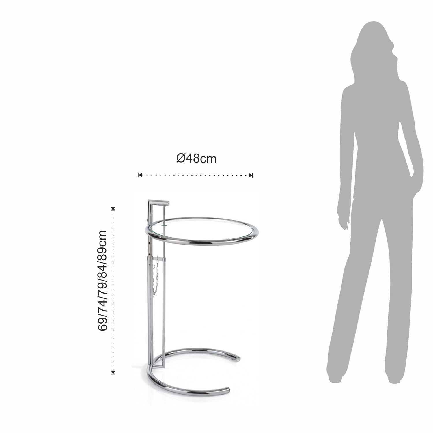 Tomasucci Tavolino HIP HOP CROME