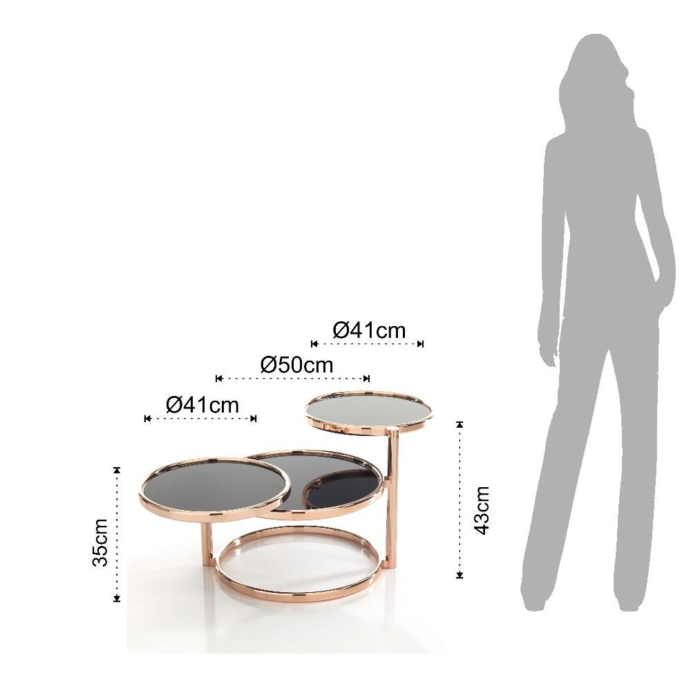 Tomasucci Tavolino THREE RINGS COPPER
