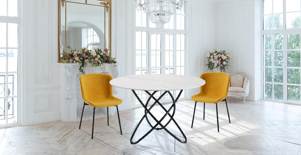 Tomasucci Tavolo HULA HOOP WHITE MARBLE