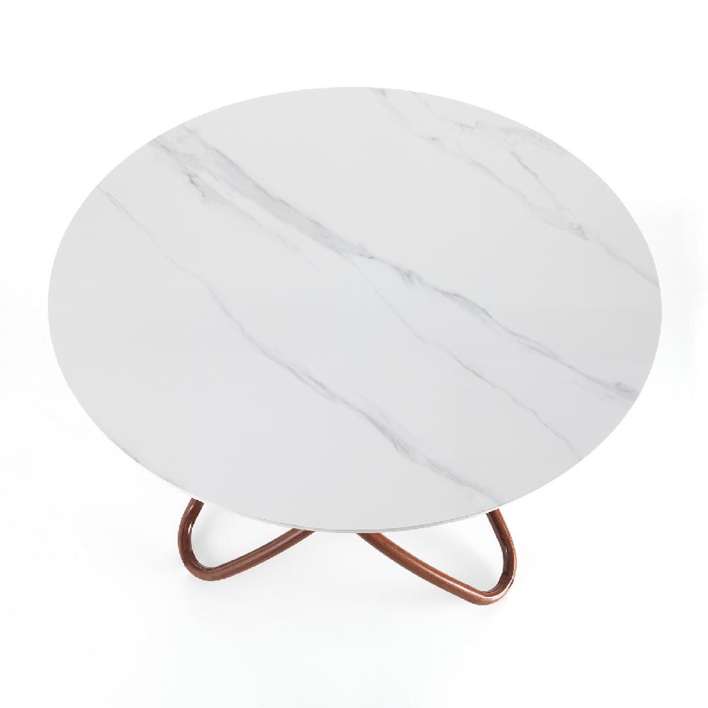 Tomasucci Tavolo HULA HOOP WOOD - WHITE MARBLE