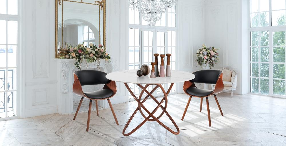 Tomasucci Tavolo HULA HOOP WOOD - WHITE MARBLE