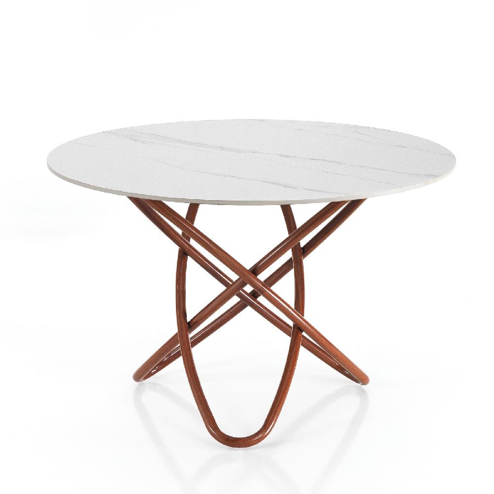 Tomasucci Tavolo HULA HOOP WOOD - WHITE MARBLE