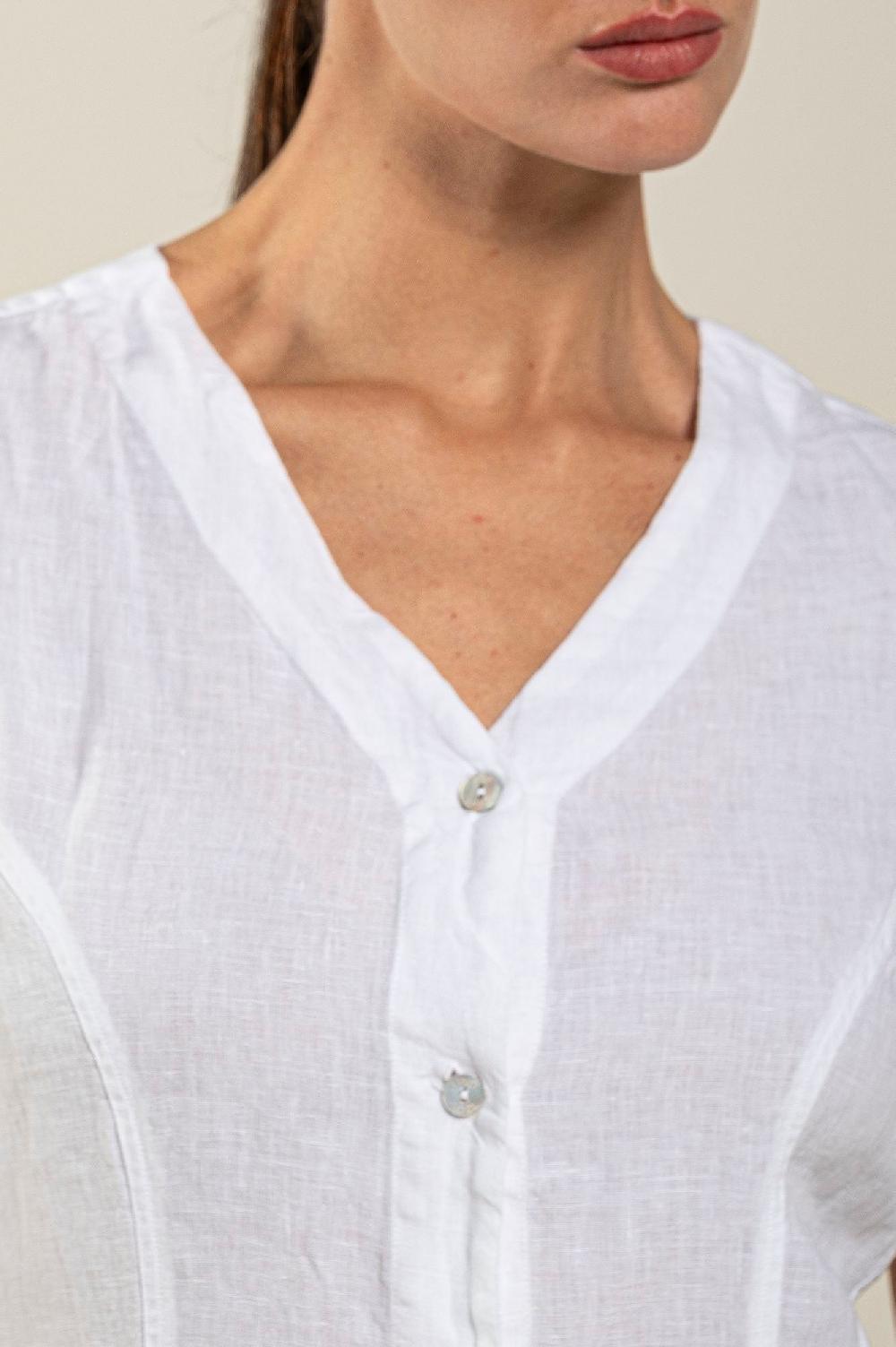 120% Lino Button Down Dress