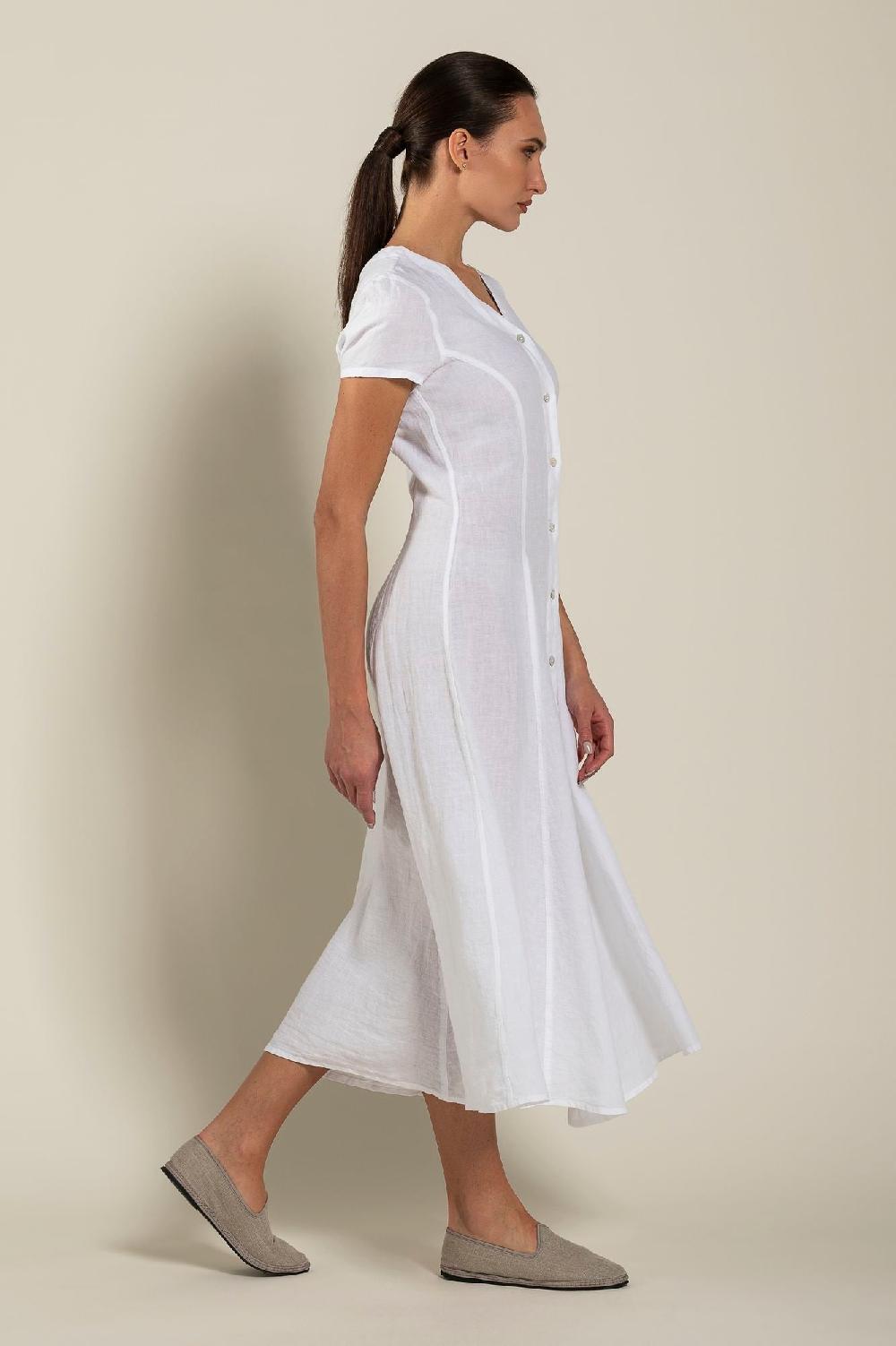 120% Lino Button Down Dress