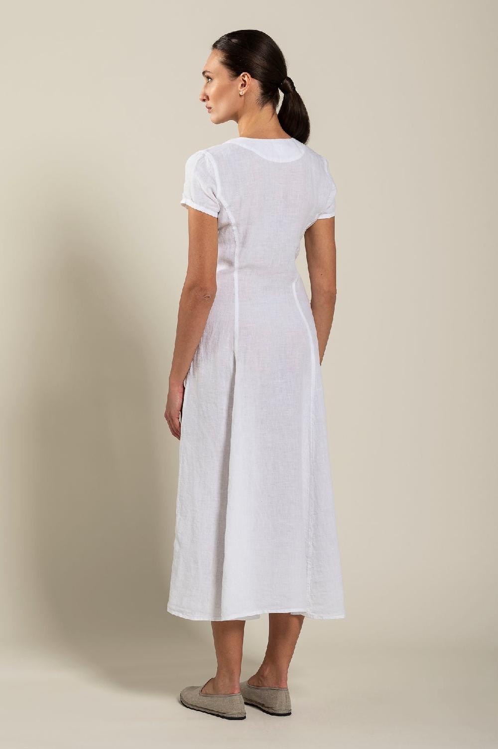 120% Lino Button Down Dress