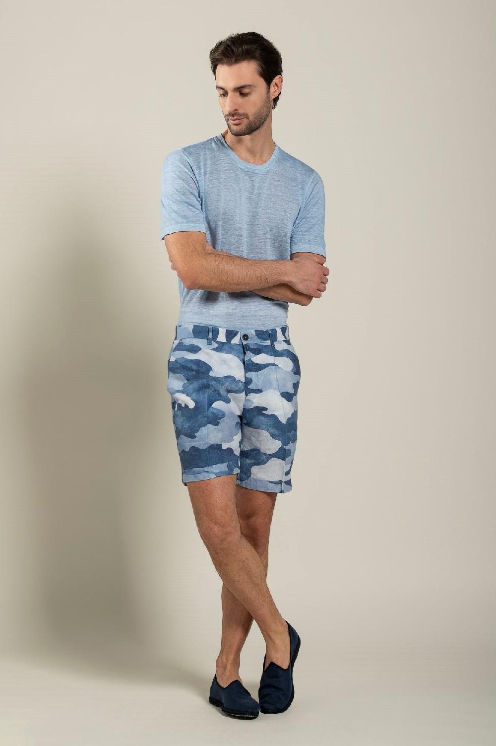 120% Lino Camo Bermuda Short