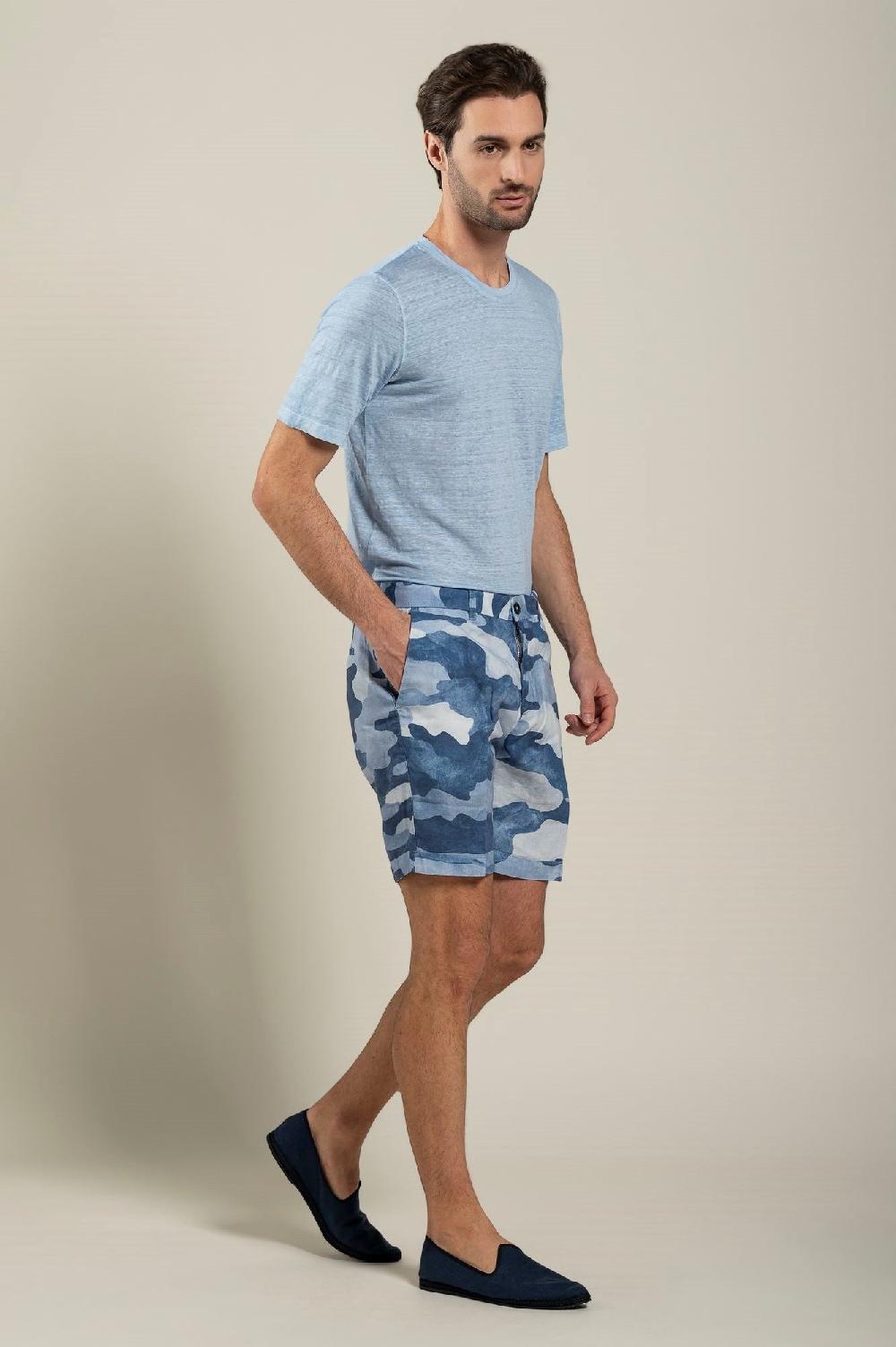 120% Lino Camo Bermuda Short