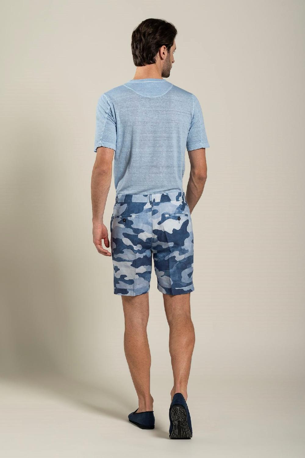 120% Lino Camo Bermuda Short