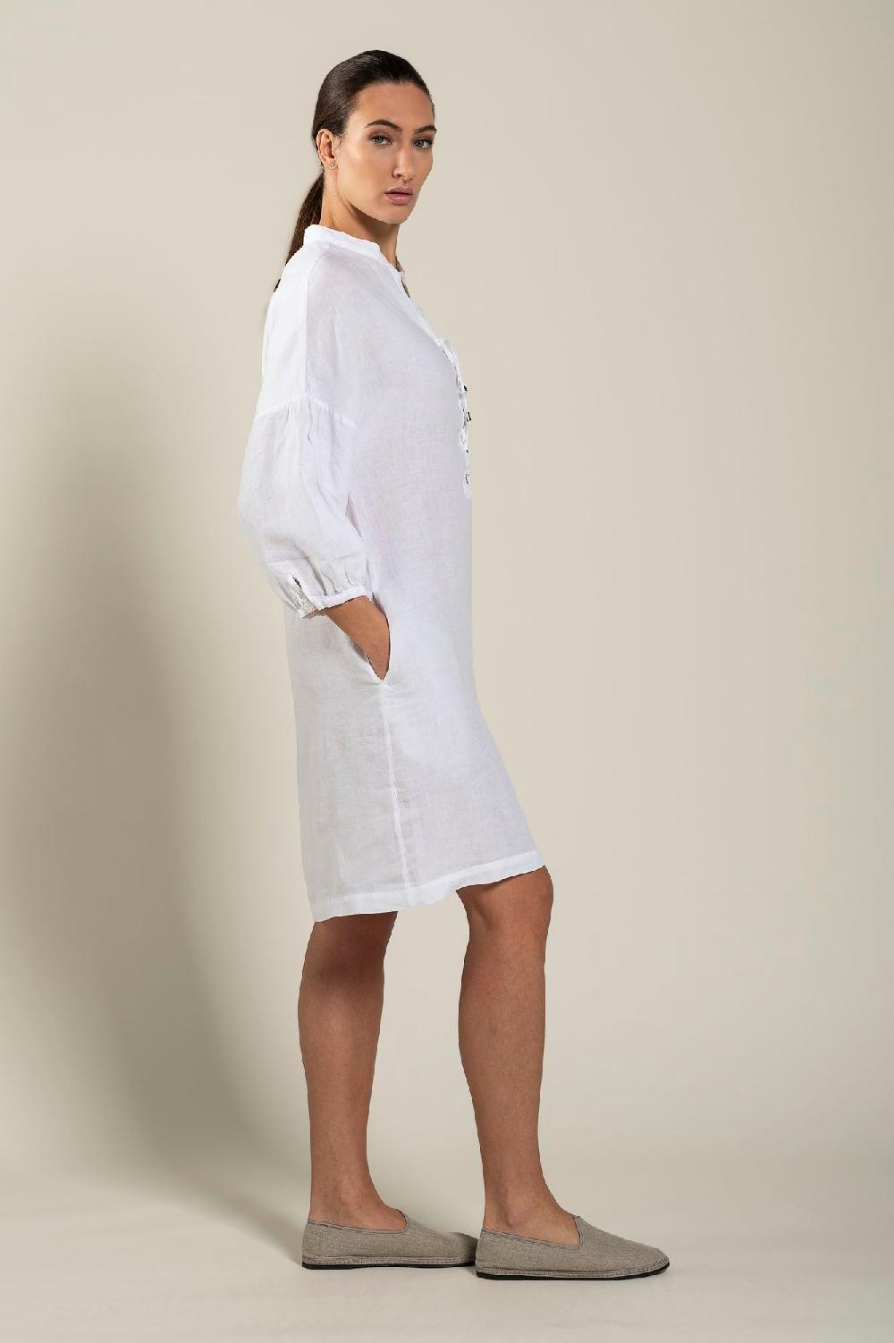 120% Lino Dress With Pockets