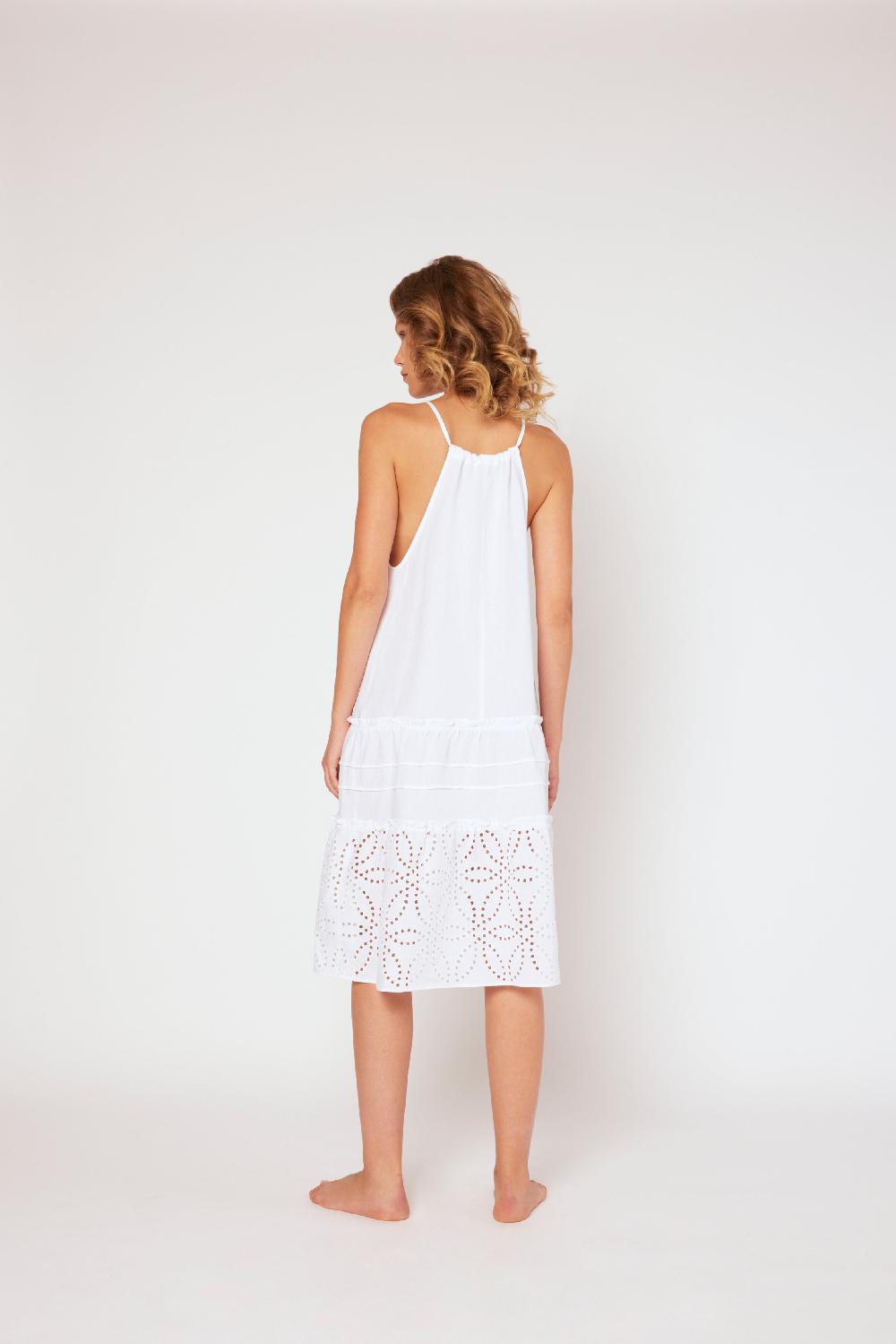 120% Lino Halter Short Dress