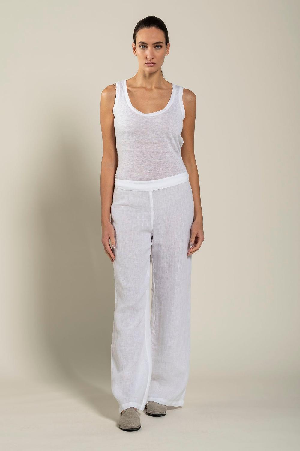 120% Lino High-Waisted Long Pants