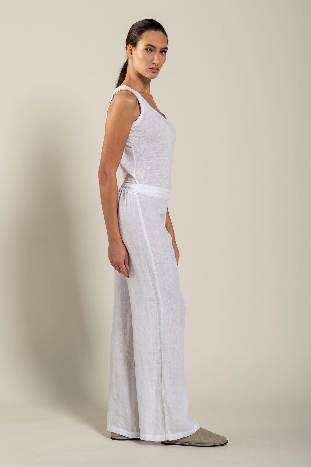 120% Lino High-Waisted Long Pants