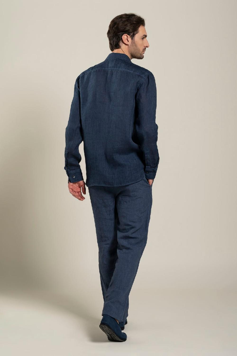 120% Lino Long Sleeve Man Classic Shirt