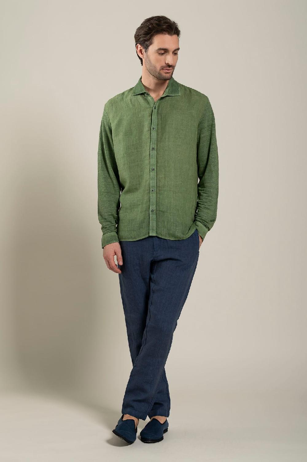 120% Lino Long Sleeve Man Shirt