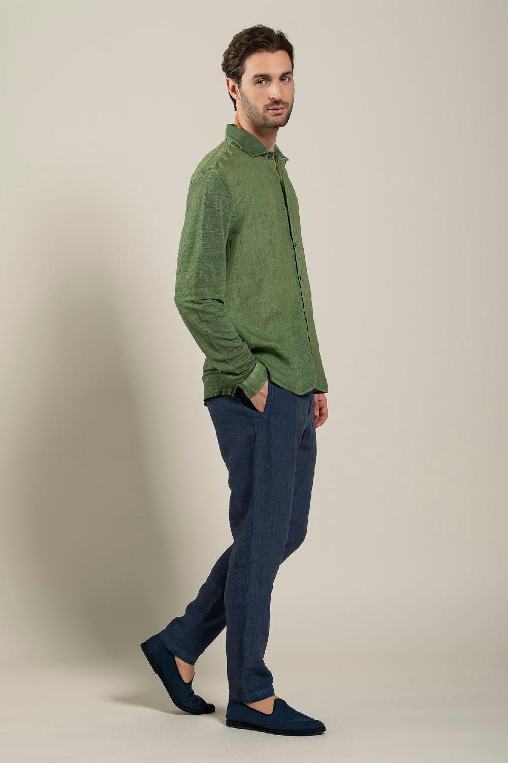 120% Lino Long Sleeve Man Shirt