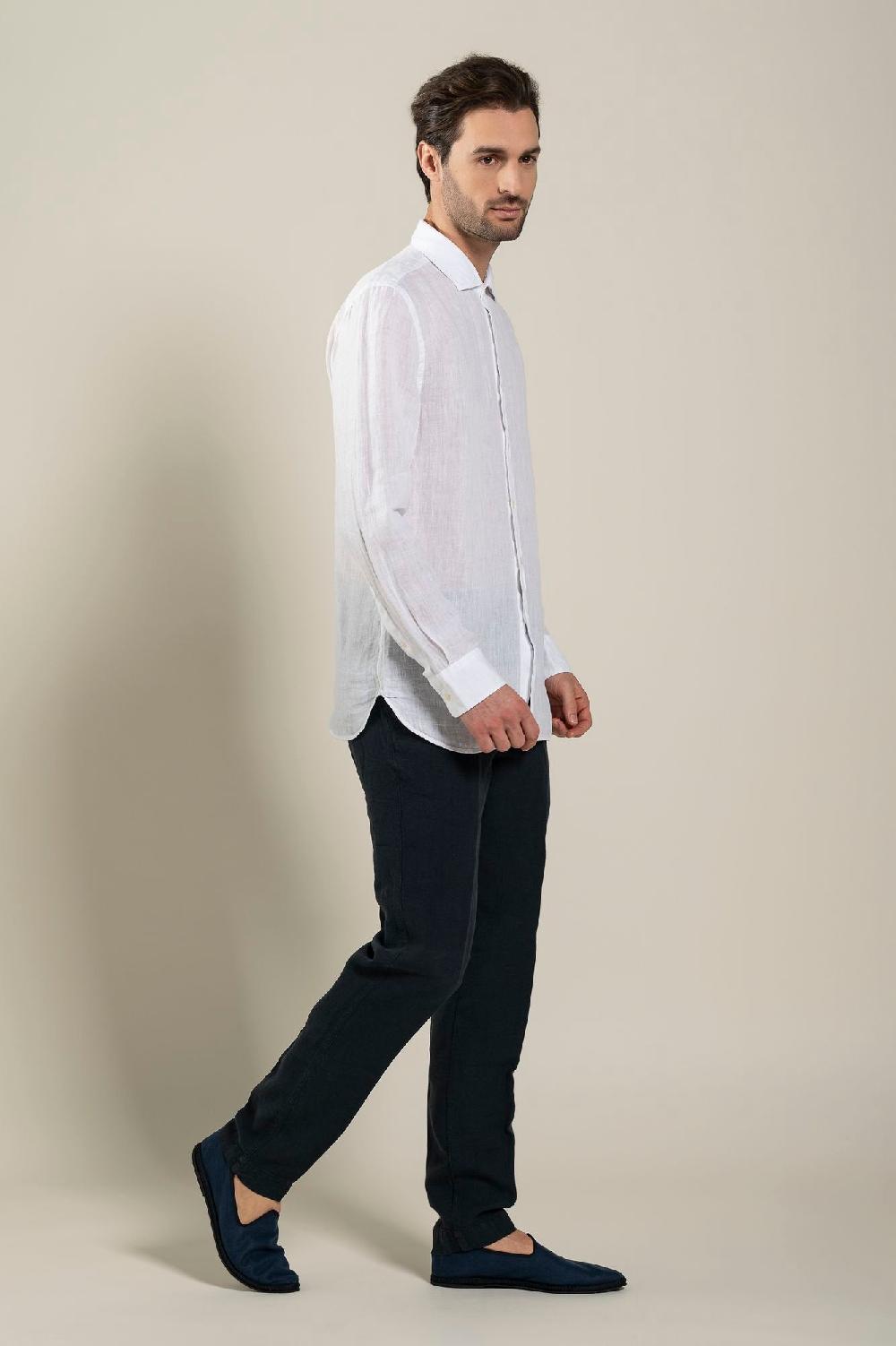 120% Lino Long Sleeve Slim Fit Shirt