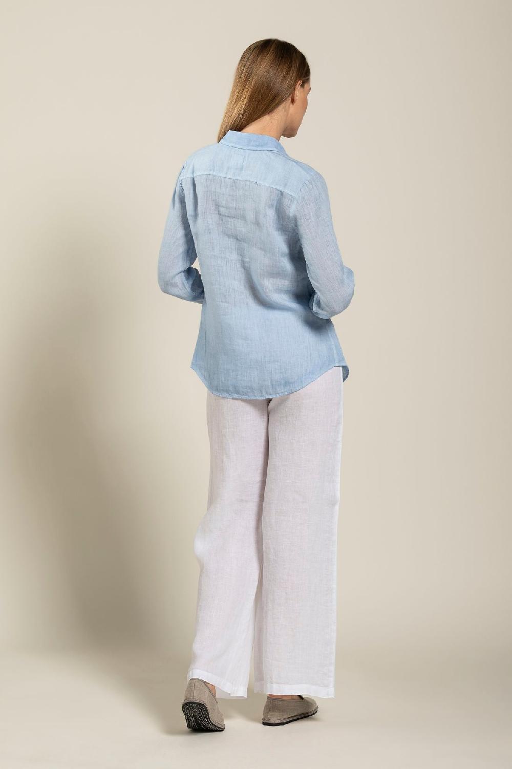 120% Lino Long Sleeve Woman Shirt