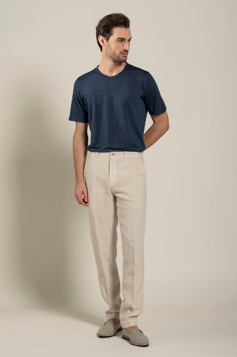 120% Lino Man Melange Chino Pant