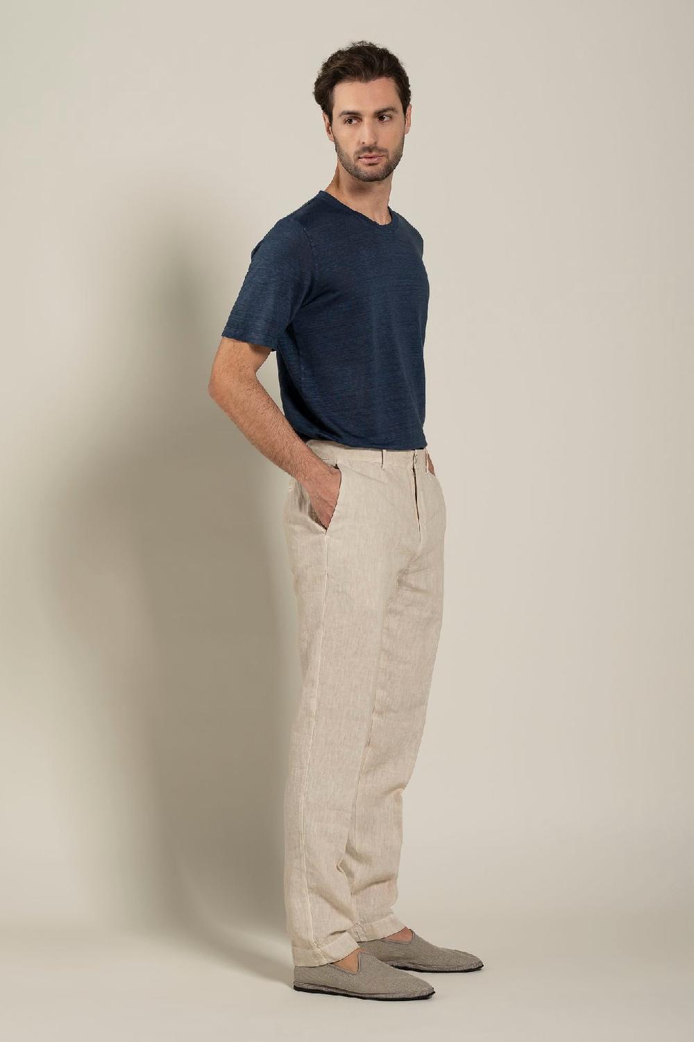120% Lino Man Melange Chino Pant