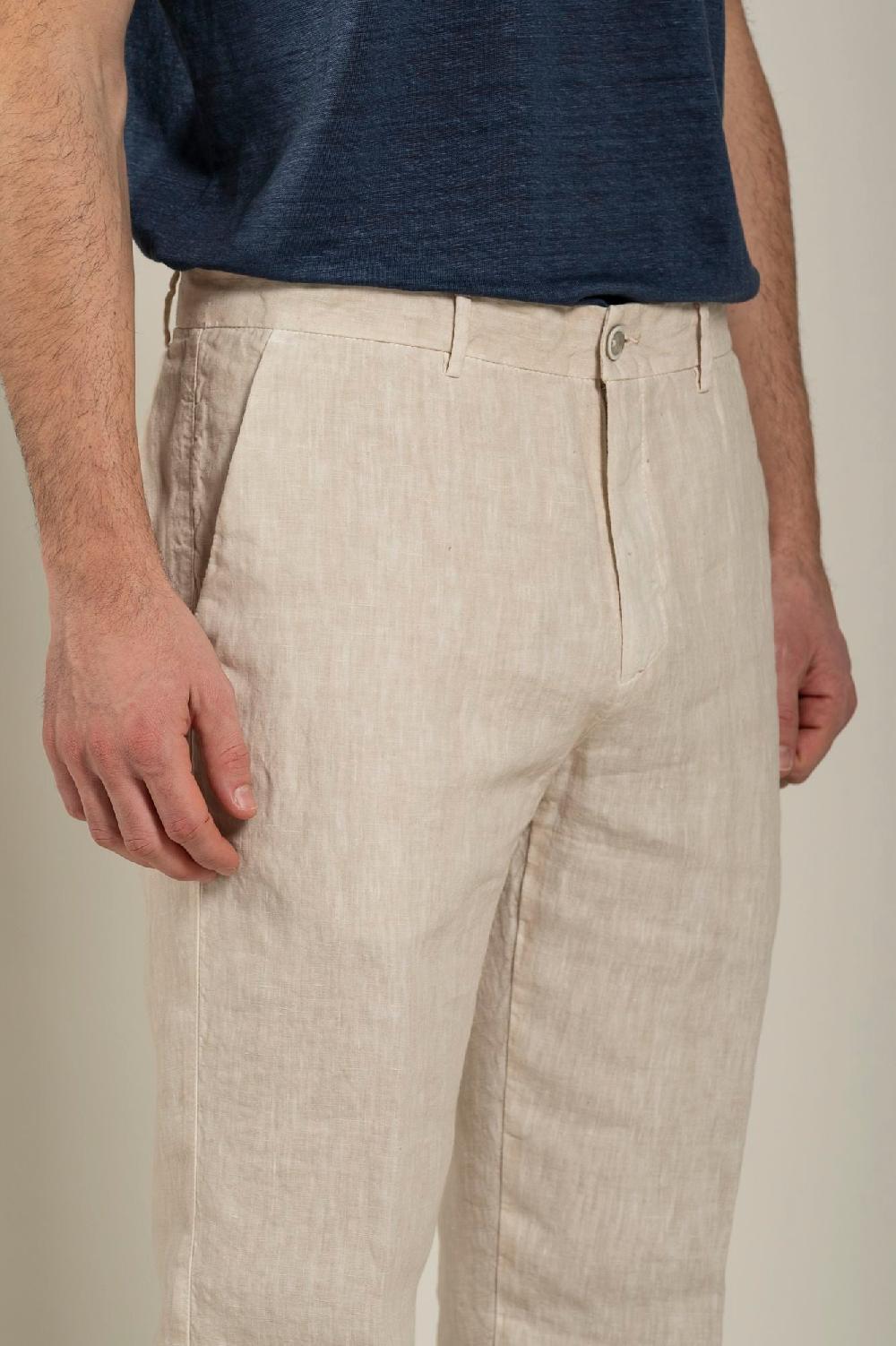 120% Lino Man Melange Chino Pant