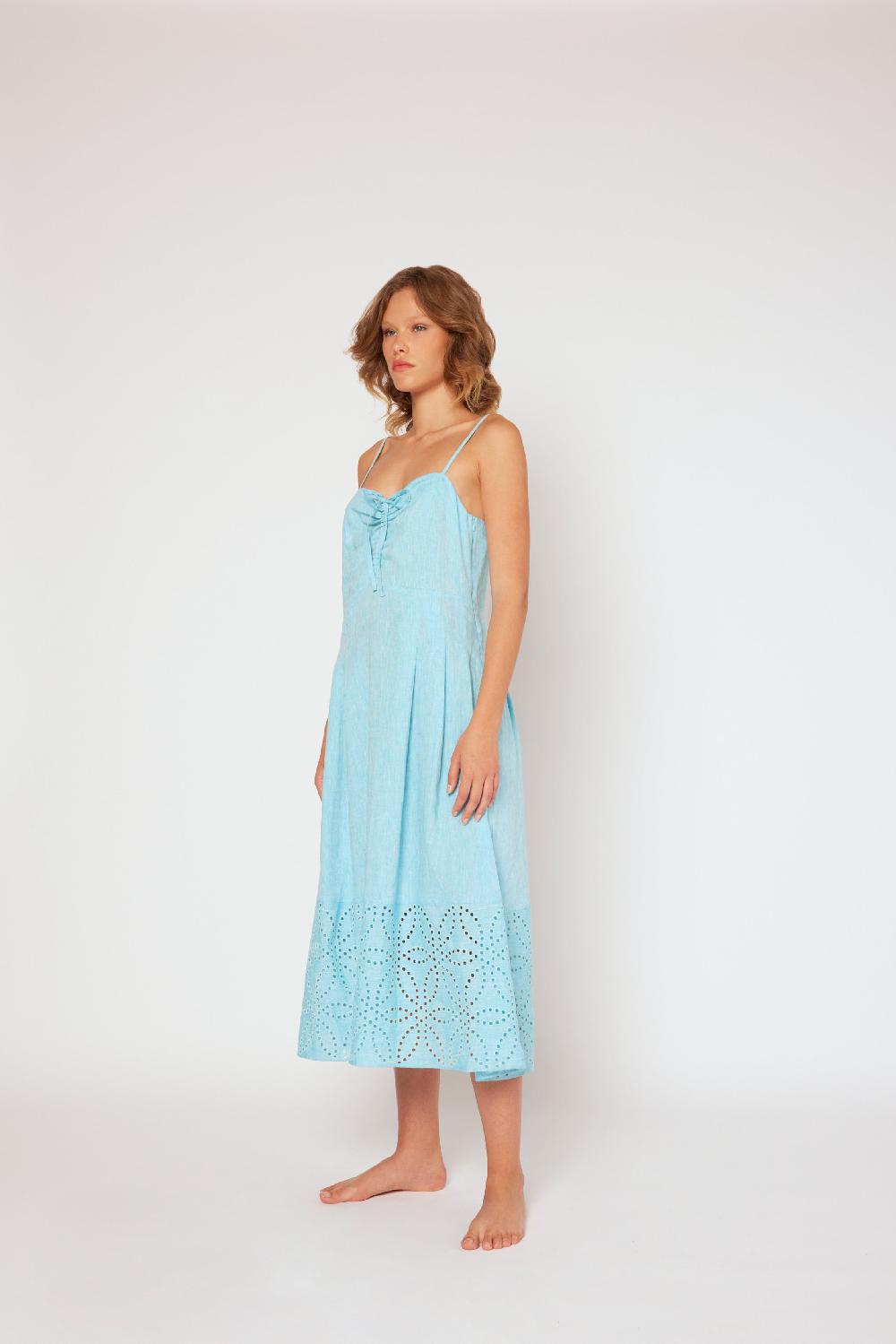 120% Lino Midi Linen Dress