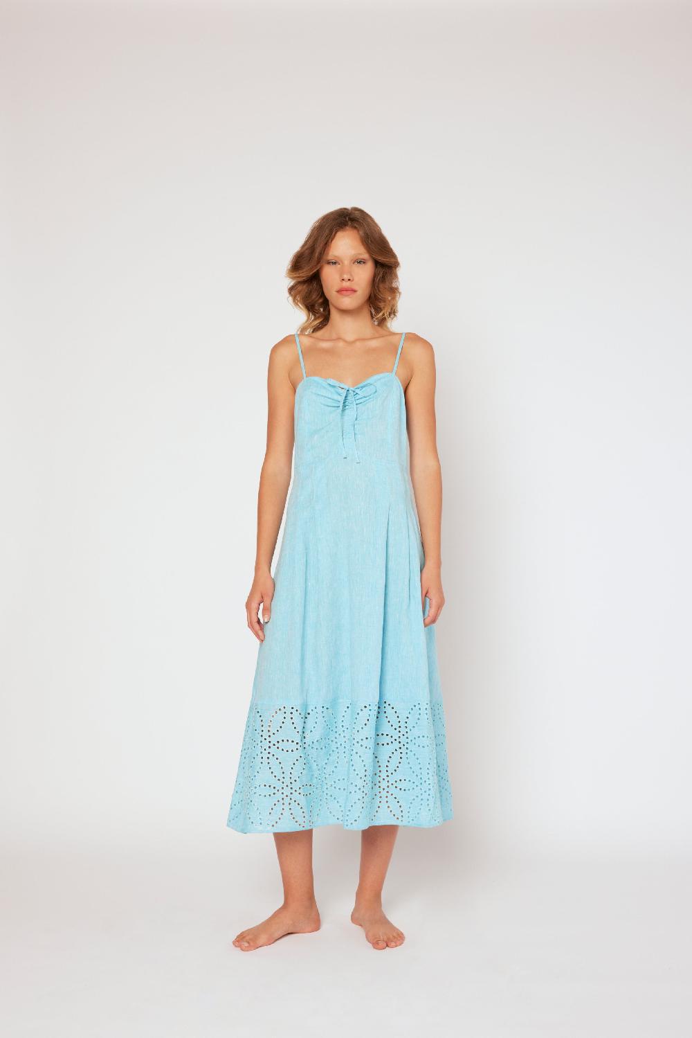 120% Lino Midi Linen Dress