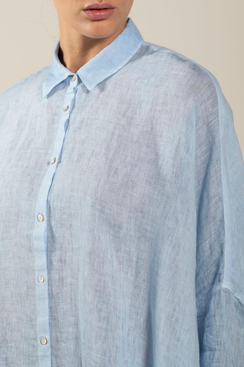 120% Lino Oversized Long Shirt