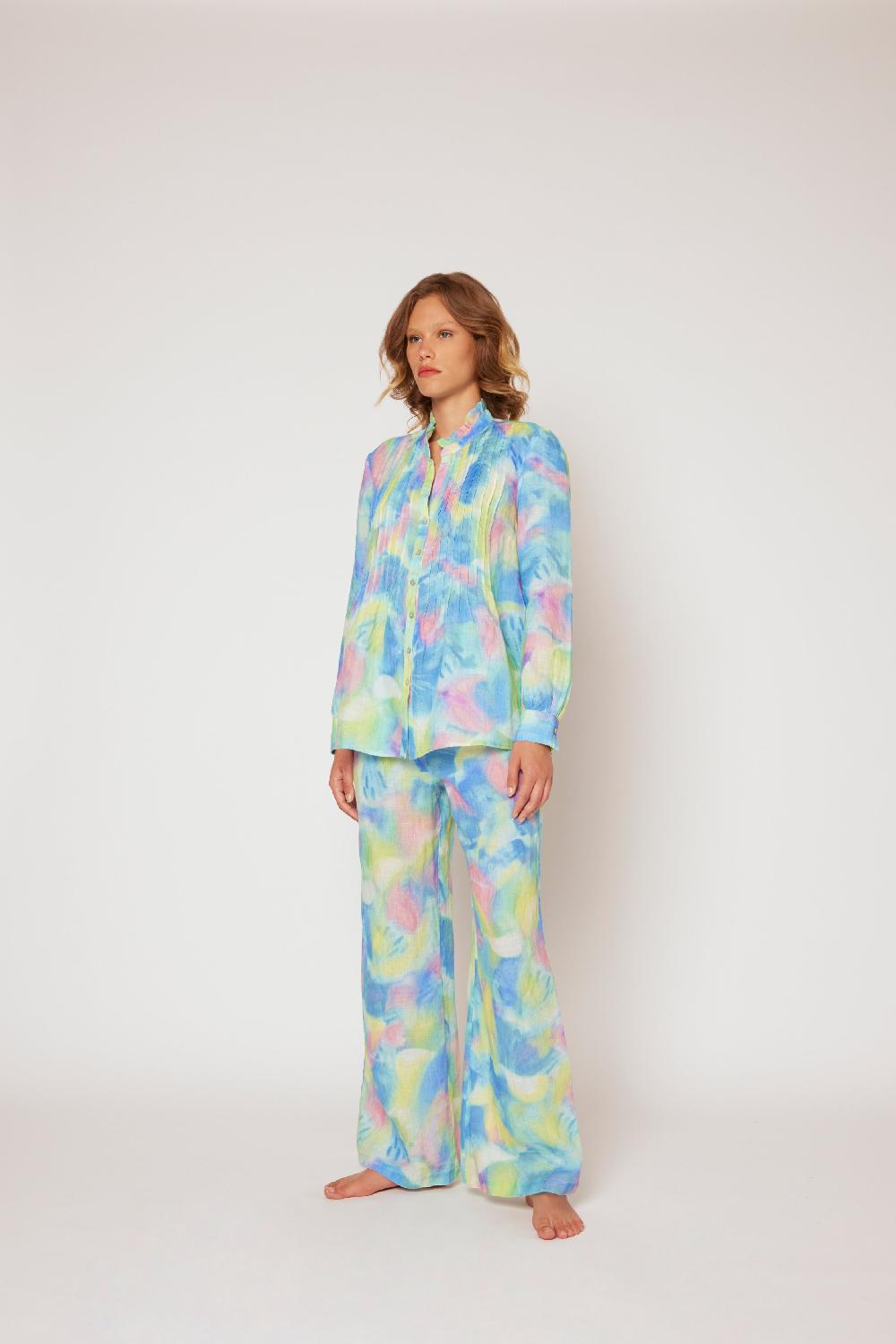 120% Lino Print Blouse